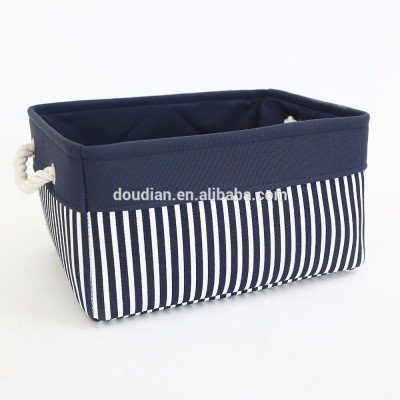 Custom Small Decorative Fabric Bin Canvas Toy Storage Organizer Baby Storage Basket