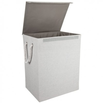 wholesale Linen Clothes Storage collapsible laundry box Foldable Laundry Basket with lid